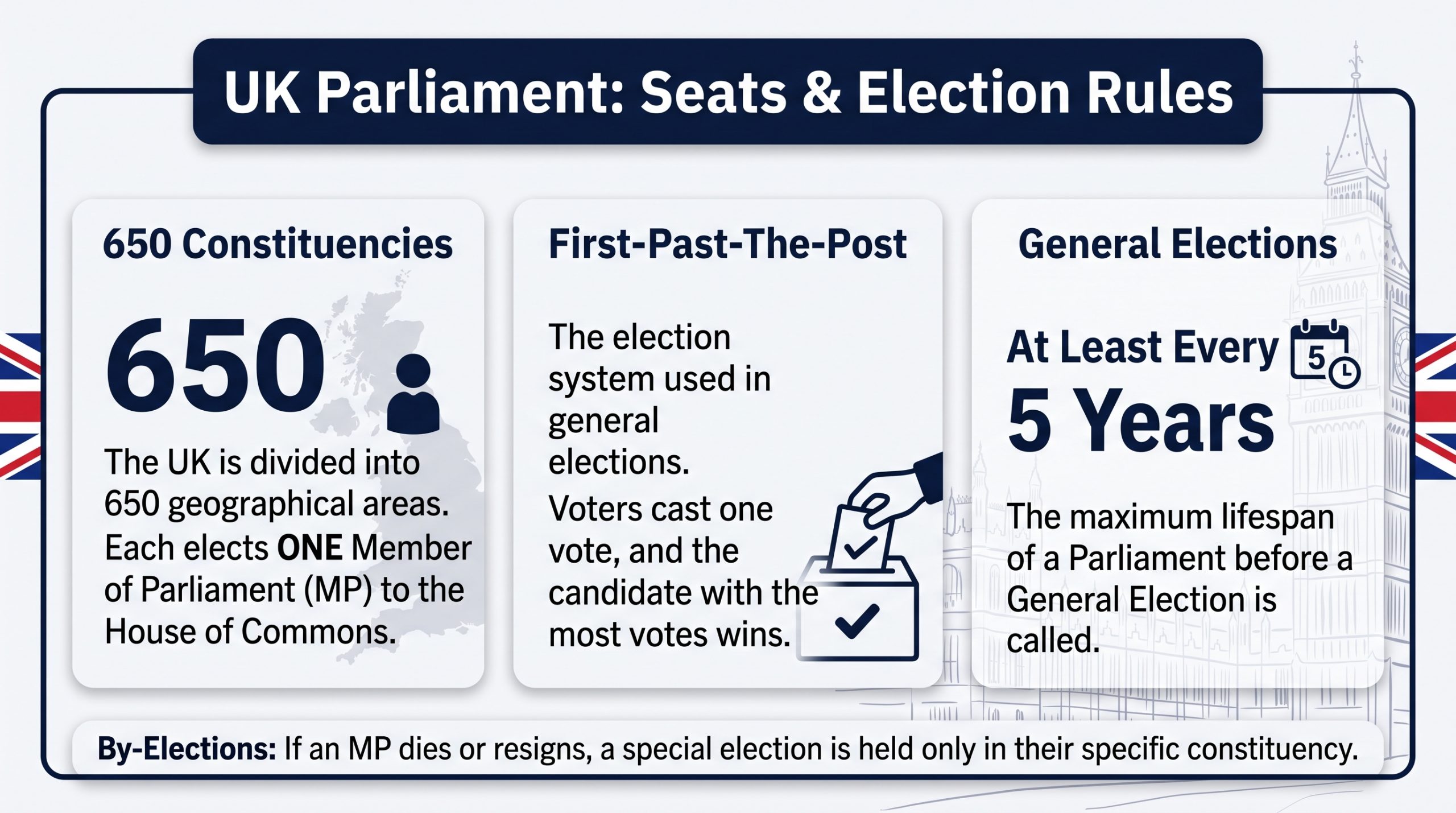 How Many MPs in House of Commons Test Numbers 650 Constituencies & Voting Rules infographic