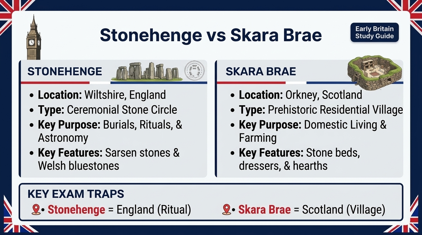 Stonehenge vs Skara Brae: Life in the UK Test Comparison
